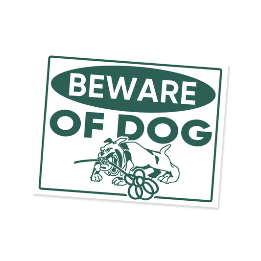 affiche Beware of Dog - Vert