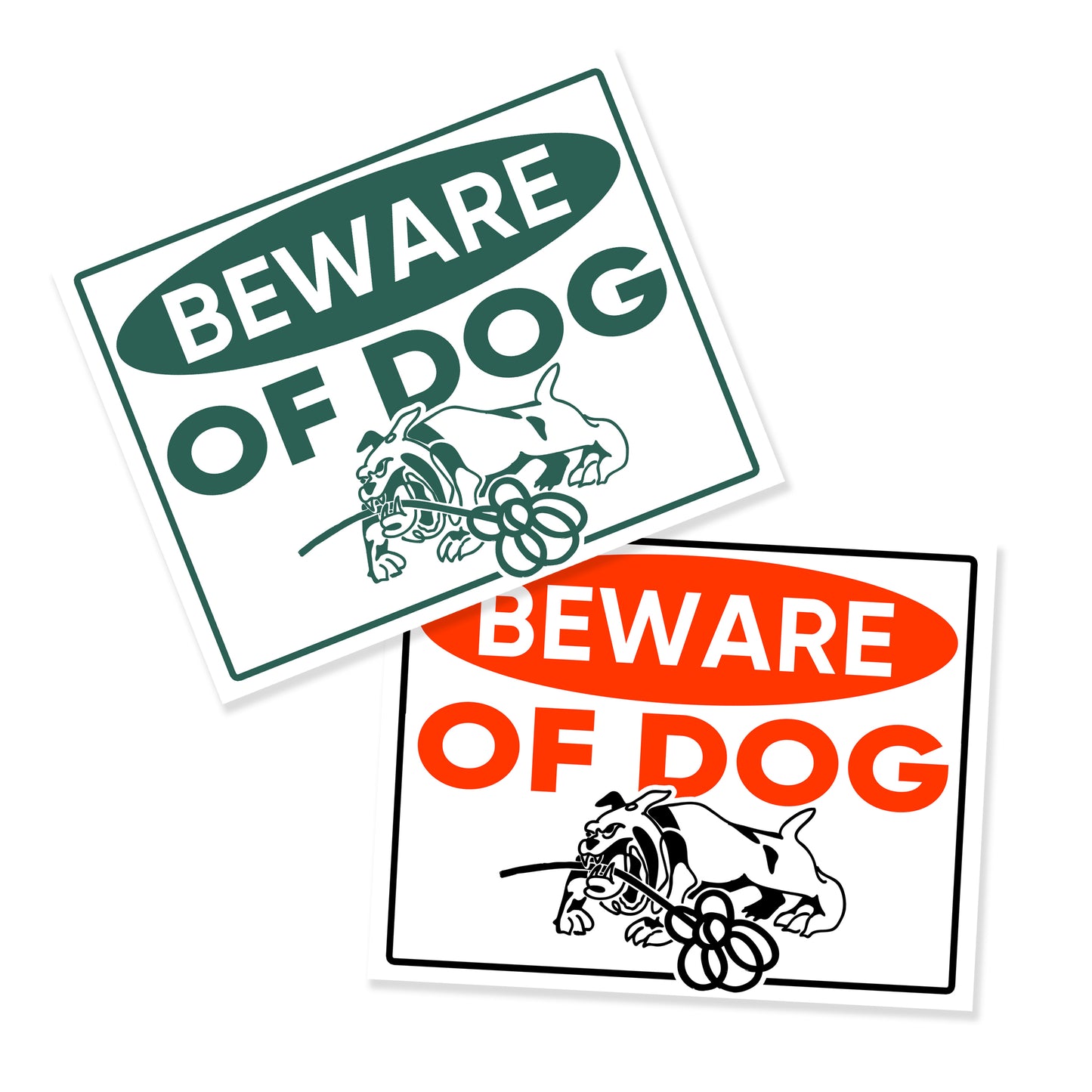 print Beware of Dog - Green