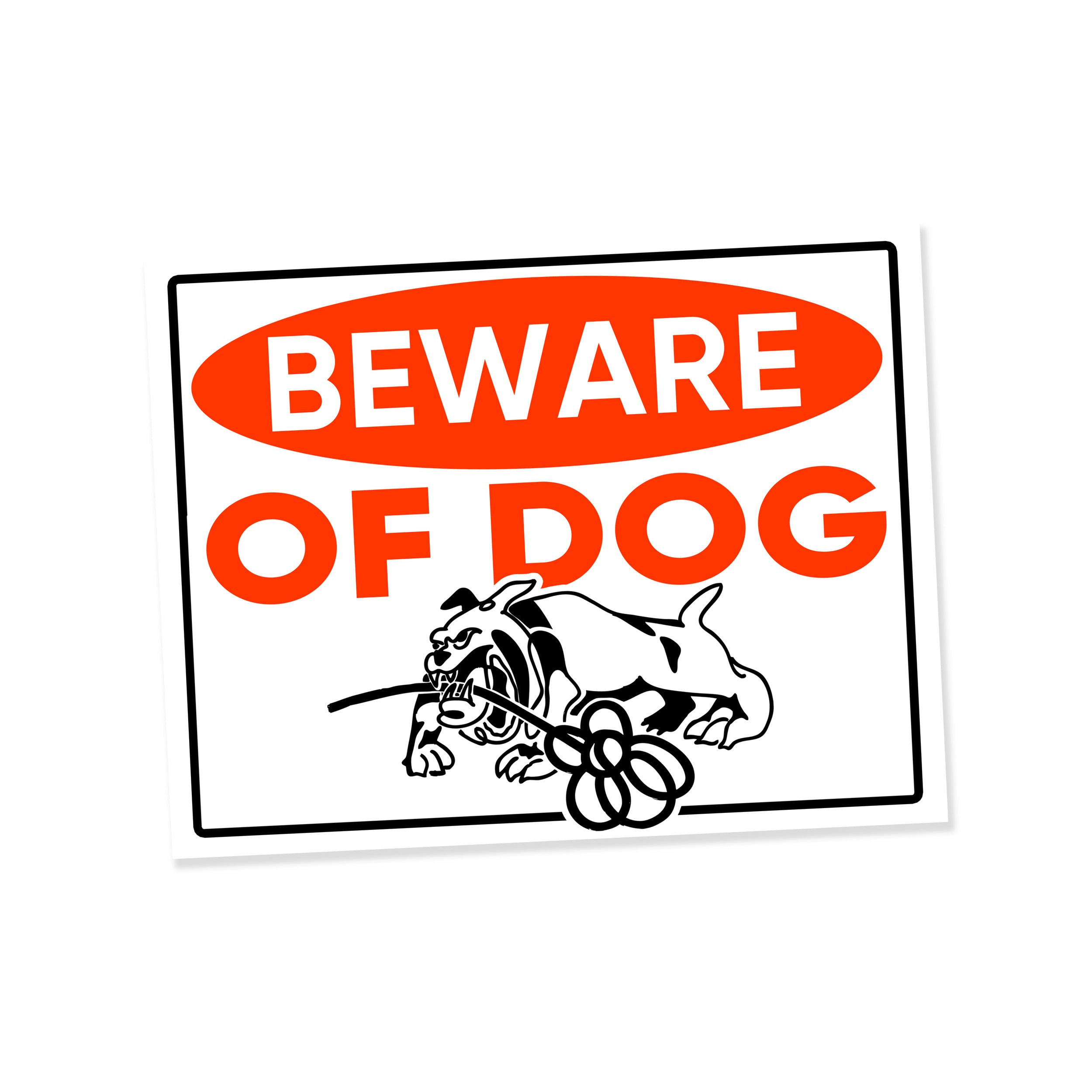 print Beware of Dog - Red – lebicar