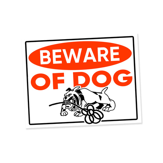 affiche Beware of Dog - Rouge